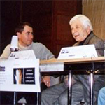 Charla con Elmer Bernstein, Albert Guinovart y Josep LluÃ­s i FalcÃ³, ESMUC, Barcelona 2002